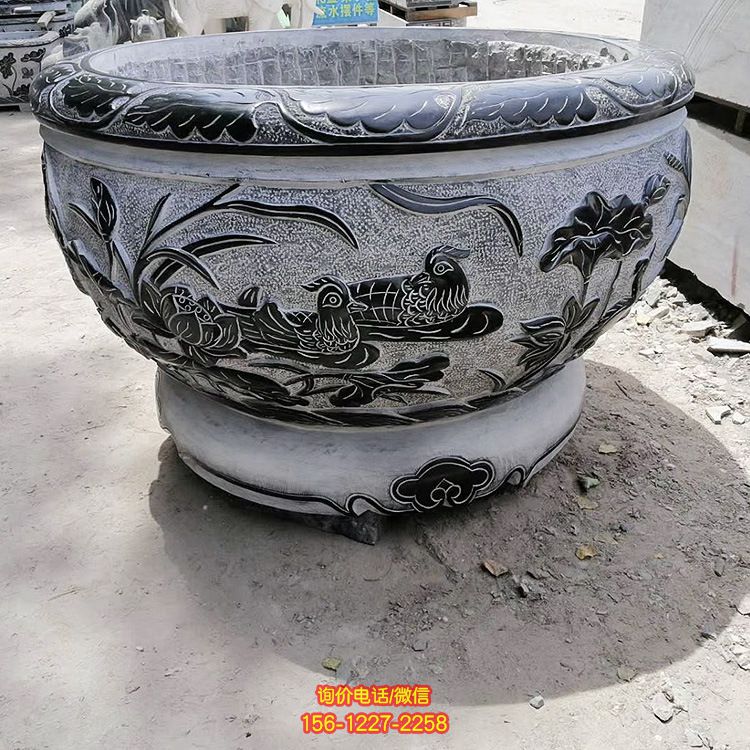 批量定制青石石雕花盆魚缸 仿古做舊戶外園林廣場(chǎng)裝飾石花盆_5803 批量定制青石石雕花盆魚缸 仿古做舊戶外園林廣場(chǎng)裝飾石花盆_5803