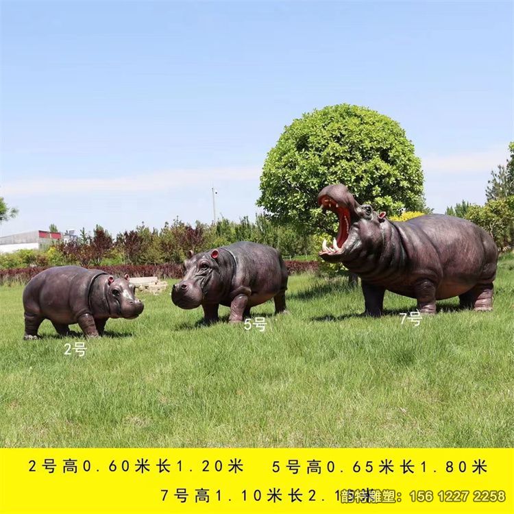 河馬雕塑 玻璃鋼仿真動物雕塑 河馬雕塑 玻璃鋼仿真動物雕塑